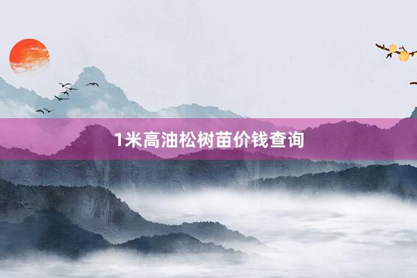 1米高油松树苗价钱查询