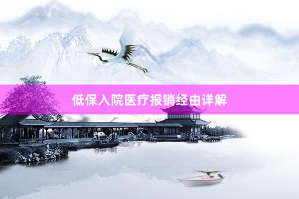 低保入院医疗报销经由详解